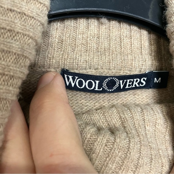 Wool Overs oatmeal 100% lambswool turtleneck sweater size medium - Picture 4 of 7